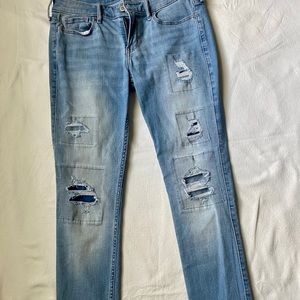 Hollister patched jeans